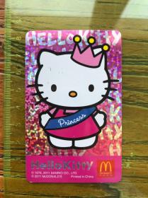 麦当劳Hello Kitty麦乐卡闪卡一张