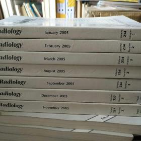 【英文版 详情见图】Radiology2005.January February March Mach August September  December November(7本合售）