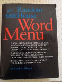 Random House Word Menu    by Stephen Glazier  英文原版