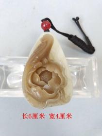 清代传世雕工不错的老和田白玉挂件