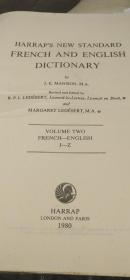 法文原版 HARRAP'S NEW STANDARD FRENCH AND ENGLISH DICTIONARY（VOLUME TWO FRENCH-ENGLISH J-Z）哈拉普新标准法英大词典 第二卷【精装】