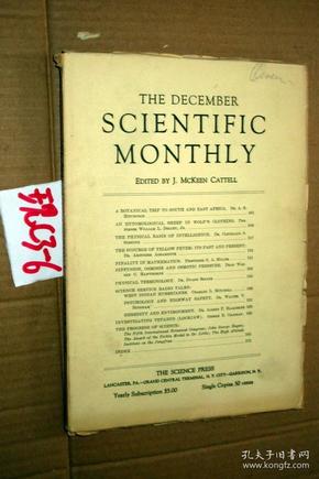 SCIENTIFIC MONTHLY 科学月刊1930年12月 多图片