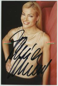 2003年德国女明星影星谭雅·温泽尔亲笔签名肖像照片。亲笔手签保真