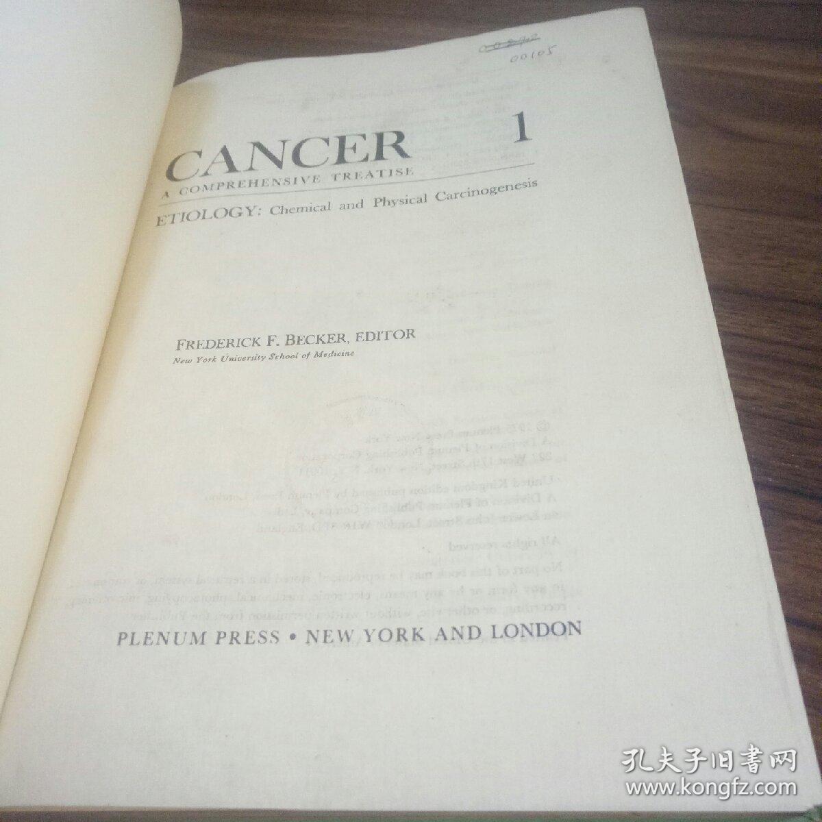 【英文原版】cancer 1 a comprehensive treatise瘤第1卷 《病因学：化学与物理致瘤作用》