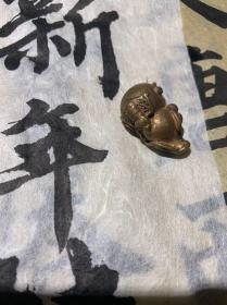 福禄 葫芦形 铜 纸镇 笔搁 把玩小件