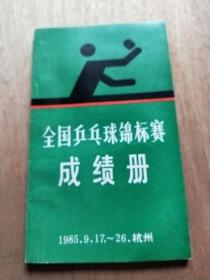 1985年，全国乒乓球锦标赛成绩册