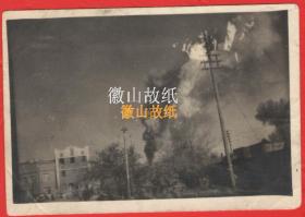 民国老照片：民国——河北张垣（张家口）火车站，1946年失守前情景（孤品），背有字题