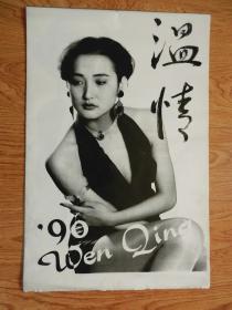 1996年美女塑膜挂历 温情（塑膜 12张全、其中5、6月份在一张上）