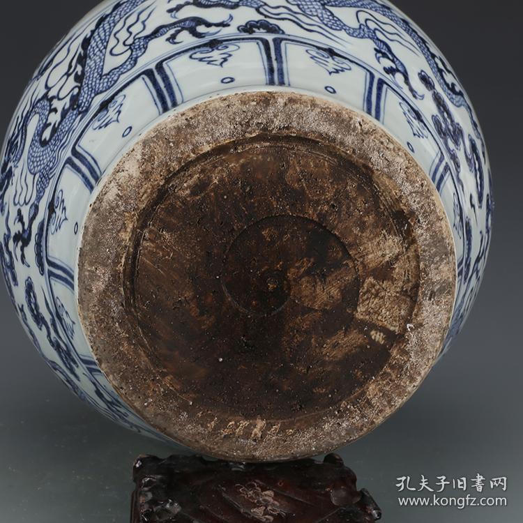 ★特价秒杀1980元★精品瓷器■【★★元青花龙凤纹兽耳盖罐