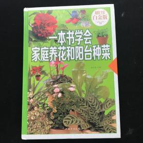 一本书学会家庭养花和阳台种菜（超值全彩白金版）精装  一版一印