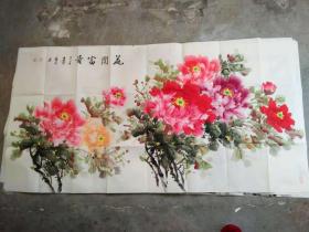 国家一级美术师书画国礼艺术家张利国画:花开富贵