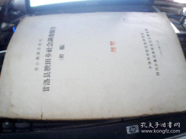 点击查看原图 凉山彝族自治州  甘洛县腴田乡社会调查报告  初稿