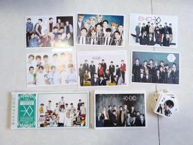 EXO  27张有声明信片 +30多张扑克