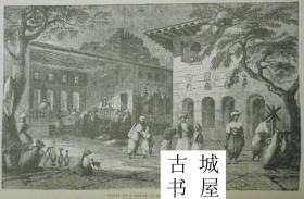 稀缺， 《中国，土耳其，印度尼西亚等许多地方的传教故事》大约340幅黑白插图，1885年出版，精装