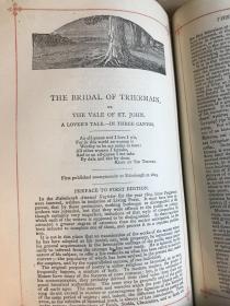 The Poetical Works Of Sir Walter Scott  全皮精装 三边刷金 插图本 19*13cm
