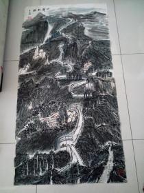 中国美协会员北京著名画家王志学作品8平尺山水保真