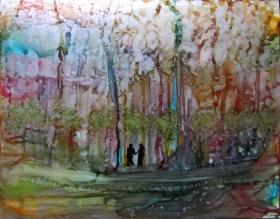 稀缺， 签名《艺术家林恩科勒的 银色森林》2018年出版，  11x14英寸