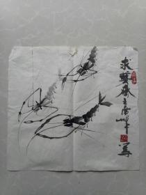 虾戏图一幅！