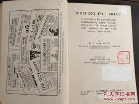 WRITING FOR PRINT 有藏书章