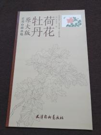 牡丹荷花:实用白描画稿（原大版）（全新正版8开）