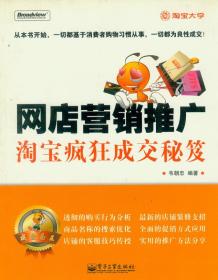 网店营销推广 淘宝疯狂成交秘笈 韦朝忠著 电子工业出版社