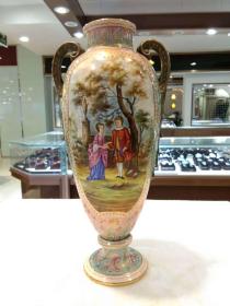 西洋 欧洲 花瓶 手绘 鎏金 1765