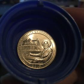美国二十五美分硬币华盛顿quarter 2017年丹佛铸造局铸造 华盛顿特区 Frederick Douglass 未流通币 2017-D