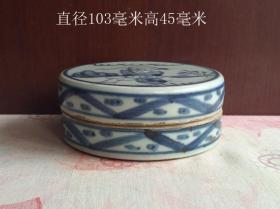 圆形青花印泥盒7512