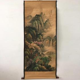 仿古国画古画字画书法李育山水画中堂画客厅办公装饰挂画 已装裱