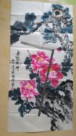 春满乾坤（98cm×49cm）手绘作品