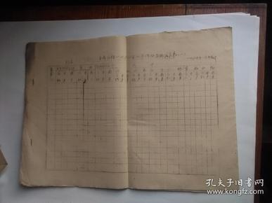 文史资料：【汶上县】辛店公社一九六五年几项作物安排落实表 （一）（二）（三）【空白 3份】