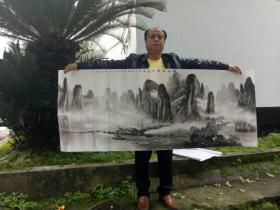 天来堂◆桂林画院莫桂明院长◆客户定制小六尺作品