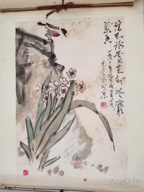 已故北京画院副院长北京美协理事河南画家田零（原名刘瑞峰）作品长68*宽50(cm).保真