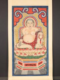 清代彩绘《弥勒佛像》(特大)