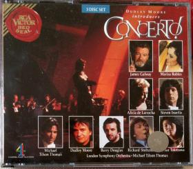 中图原装进口古典RCA红标系列CD三碟：Dudley Moore Introduces Concerto! 著名协奏曲典集 伦敦交响乐团 达德利·穆尔《协奏曲》 BMG德版 3CD厚盒装