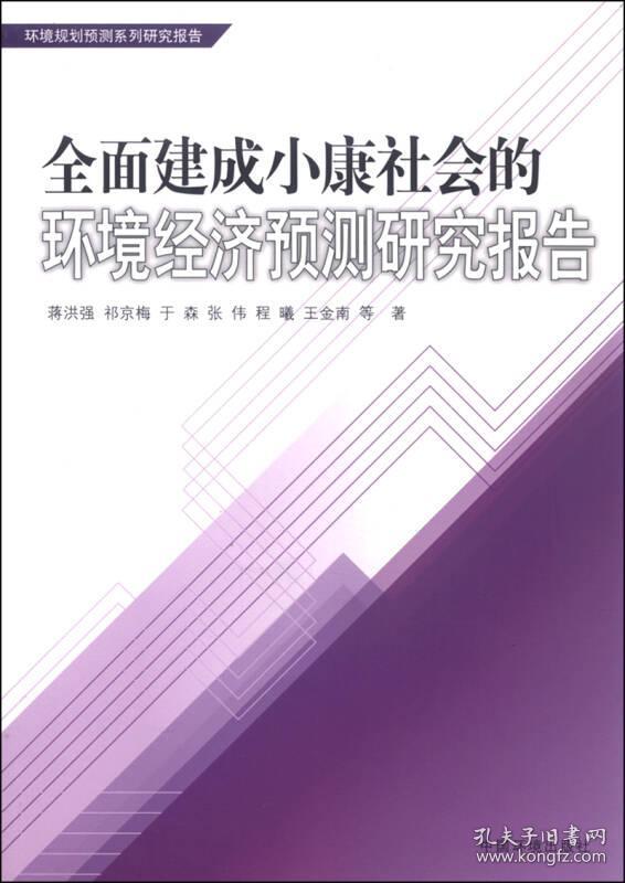 全面建成小康社会的环境经济预测研究报告