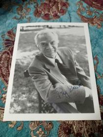 【签名照】美剧《火星叔叔马丁》“马丁叔叔” 主演 雷·沃尔斯顿 RayWalston（1914-2001）亲笔签名 黑白照片
