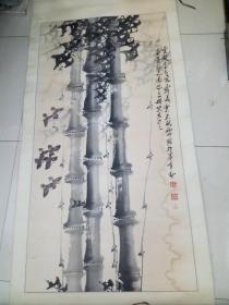 北京著名画家王福刚花鸟作品8平尺原装立轴保真