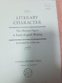 Literary Character: The Human Figure in Early English Writing