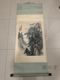 著名书画家 金龙，山水，立轴，保真