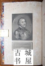 稀缺卷《墨西哥征服史3卷》3幅正面肖像图+2幅折叠地图，1843年出版
