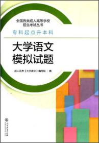成人高考专升本教材全国各类成人高等学校招生考试丛书（专科起点升本科）大学语文模拟试题
