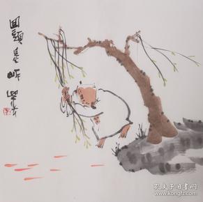 禅画家李迎春国画《回头是岸》