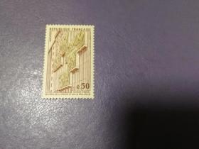 外国邮票  法国邮票1973年 邮政与集邮博物馆 建筑1全（无邮戳新票)