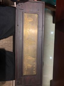 干泡茶盘（黑檀木加铜