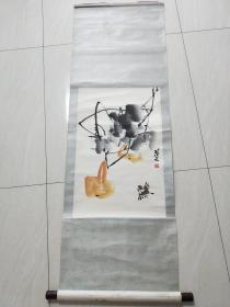 著名画家：  范文    【花鸟】     原装凌表    68x44厘米