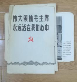 伟大领袖毛主席永远活在我们心中64张宣传纸