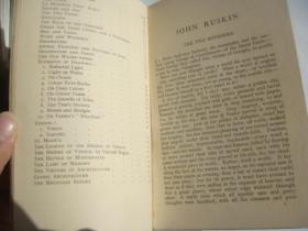 英文古旧书 The Two boyhoods,and other select passages by JOHN RUSKIN