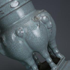 ★秒杀1280★精品瓷器■【★★宋汝窑天青釉三羊尊