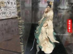 H-0334回流美术 日本茶道具 汤子博老面塑  女神 仙女像/尺寸长11*宽6*高9厘米